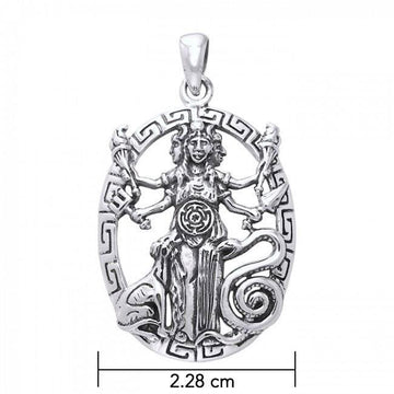 Hecate Goddess Silver Pendant TPD3179 - Jewelry